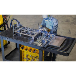Mobilna stacja robocza Rhino, 1200 x 1200 mm Stronghandtools - 008