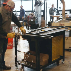 Mobilna stacja robocza Rhino, 1200 x 1200 mm Stronghandtools - 009