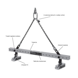Magnetyczny uchwyt trawersowy FX-LT 1600 - 004