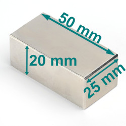 Magnes neodymowy duży 50x25x20