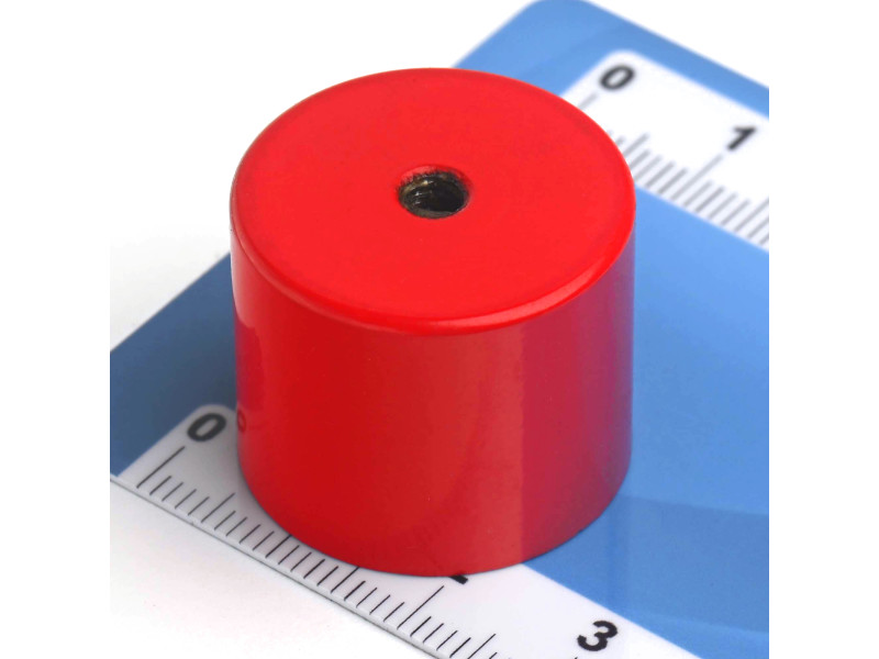 Magnes w obudowie — średnica ⌀24 mm, wys. 20 mm, gwint wewnętrzny M4 — alnico