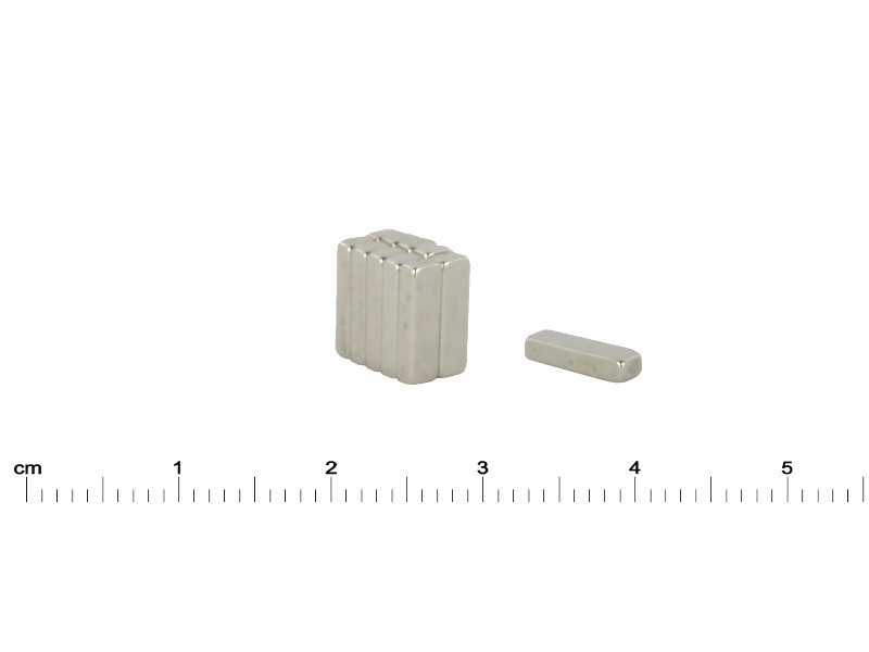 Magnes — długość 10 mm, szerokość 3 mm, wysokość 2 mm — neodymowy (N38)