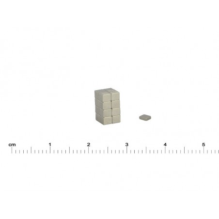 Magnes neodymowy mały — dł. 3 mm, szer. 2,5 mm, wys. 1 mm — N38