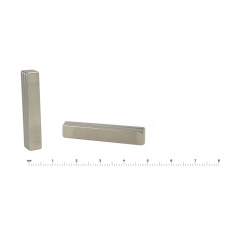 Magnes podłużny — dł. 40 mm, szer. 7 mm, wys. 3 mm — neodymowy (N38)