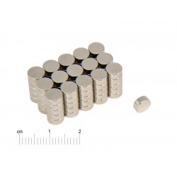 Magnes neodymowy — średnica ⌀6 mm, grubość 2,5 mm — (N38)