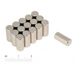 Magnes neodymowy — średnica ⌀6,4 mm, wysokość 14 mm — materiał N38