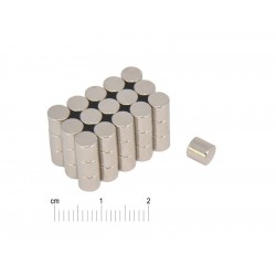 Magnes neodymowy — średnica ⌀5 mm, wysokość 5 mm — materiał N38