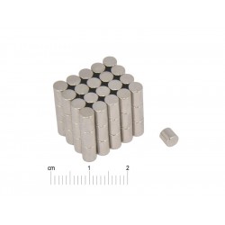 Magnes neodymowy — średnica ⌀4 mm, wysokość 6 mm — materiał N35