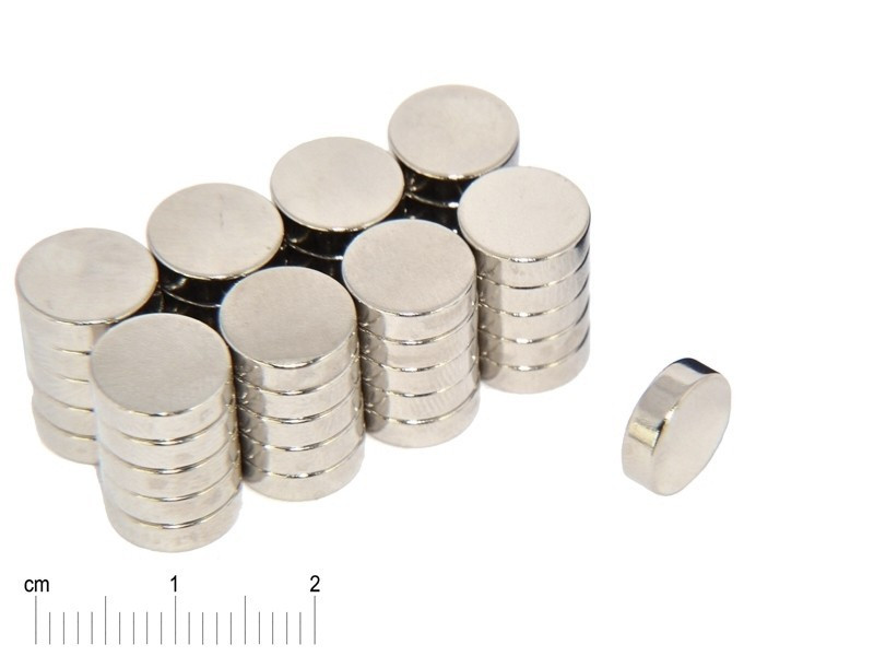 Magnes — średnica ⌀10 mm, grubość 3 mm — neodymowy (N38)
