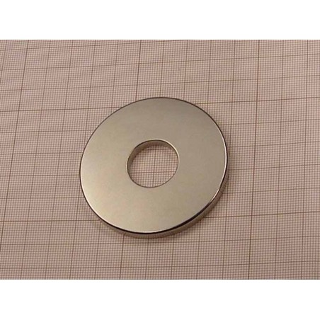 Magnes neodymowy pierścieniowy — ⌀60 mm, ⌀20 mm, wys. 5 mm — N38