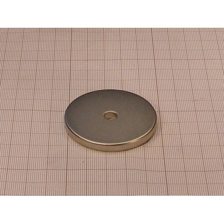 Magnes — średnica ⌀50 mm, otwór ⌀7 mm, grubość 5 mm — neodymowy (N38H)