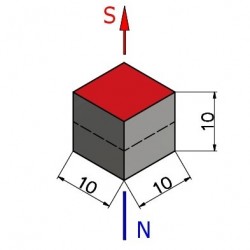 Magnes — długość 10 mm, szerokość 10 mm, wysokość 10 mm — neodymowy (N42) - 002