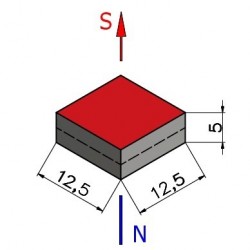 Magnes — długość 12,5 mm, szerokość 12,5 mm, wysokość 5 mm — neodymowy (N38) - 003