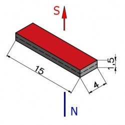 Magnes — długość 15 mm, szerokość 4 mm, wysokość 1,5 mm — neodymowy (N38) - 002