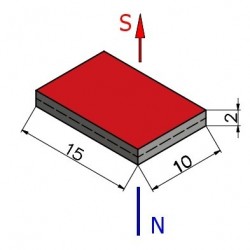 Magnes — długość 15 mm, szerokość 10 mm, wysokość 2 mm — neodymowy (N38) - 003