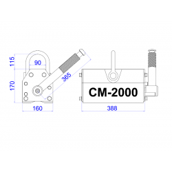 Chwytak (podnośnik) magnetyczny CM2000 - 002