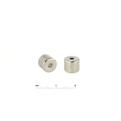 Magnes — średnica ⌀7,8 mm, otwór ⌀2 mm, wysokość 8,5 mm — neodymowy (N48)