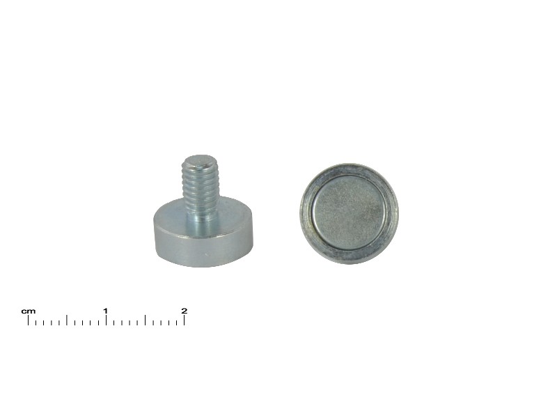 Magnes neodymowy z gwintem zewnętrznym M5, średnica ⌀13 mm, wys. 4,5 mm