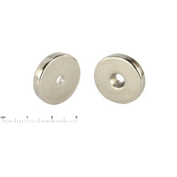 Magnes neodymowy okrągły, z otworem pod wkręt — ⌀25 mm, ⌀7,5/⌀4,5 mm, wysokość 5 mm — materiał N38