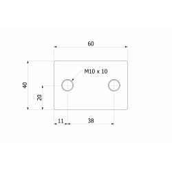 Belka magnetyczna wodoszczelna 750x60x40 / N52 - 004
