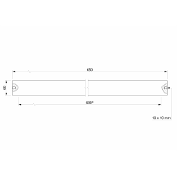 Belka magnetyczna wodoszczelna 650X120X60 / N52 - 003