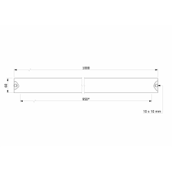 Belka magnetyczna wodoszczelna 1000x120x60 / N52 - 003