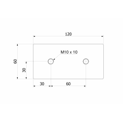 Belka magnetyczna wodoszczelna 1000x120x60 / N52 - 004
