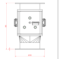 Separator magnetyczny szufladowy 135x135x300/2xD129/N - 004
