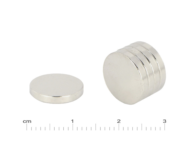 Magnes — średnica ⌀12,5 mm, grubość 2 mm — neodymowy (N35)