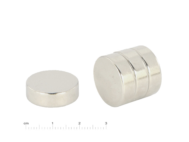 Magnes — średnica ⌀12,7 mm, grubość 4 mm — neodymowy (N35)