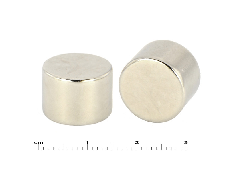Magnes neodymowy — średnica ⌀14 mm, grubość 10 mm — materiał N38H
