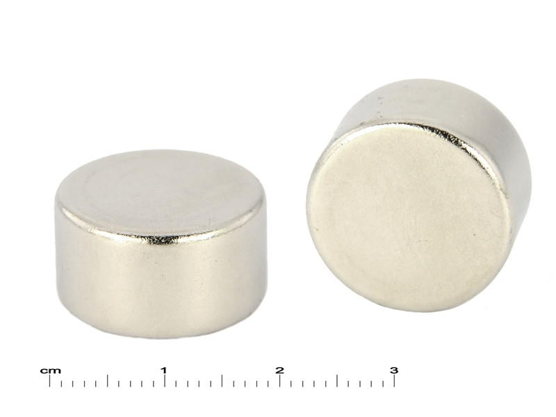 Magnes neodymowy — średnica ⌀18 mm, grubość 10 mm — materiał N38