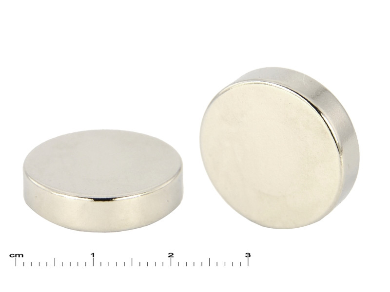 Magnes neodymowy — średnica ⌀20 mm, grubość 5 mm — materiał N38