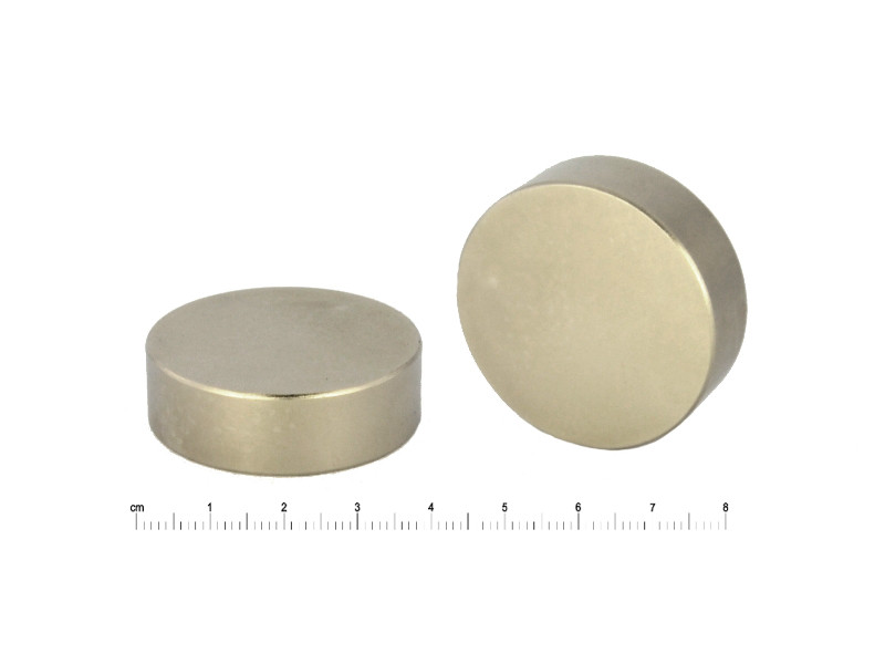 Silny magnes neodymowy — średnica ⌀38 mm, wys. 12 mm — N38