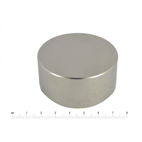 Magnes neodymowy — średnica ⌀55 mm, wys. 25 mm — N35