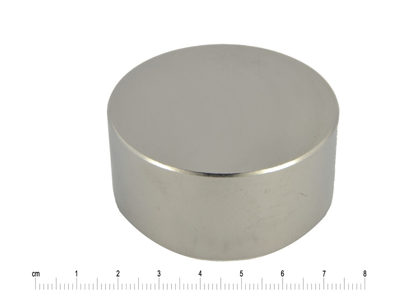 Magnes neodymowy — średnica ⌀55 mm, wys. 25 mm — N35