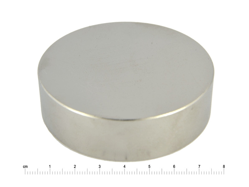 Duży magnes neodymowy — średnica ⌀70 mm, wys. 20 mm — N38