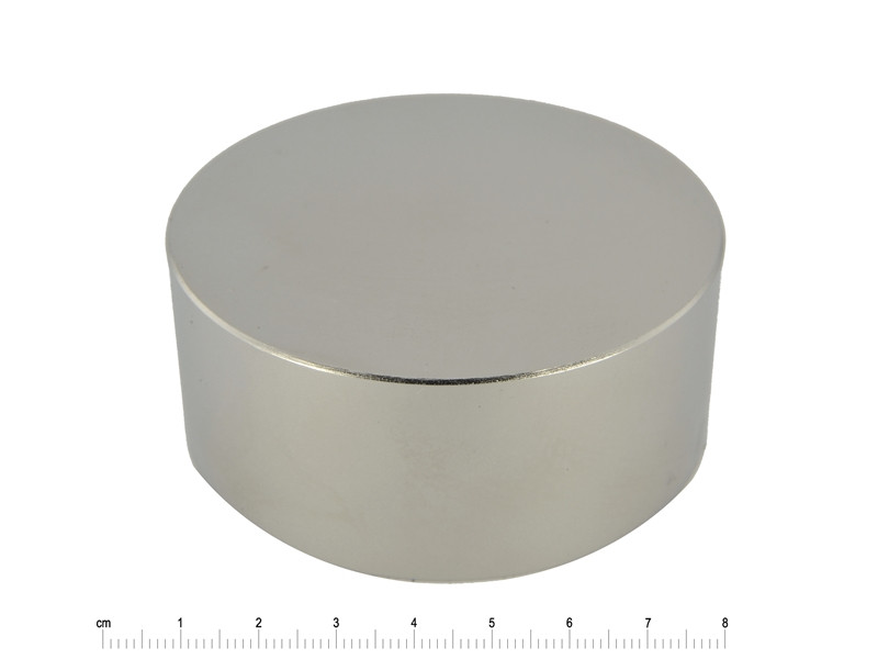 Magnes neodymowy — średnica ⌀70 mm, wys. 30 mm — N38