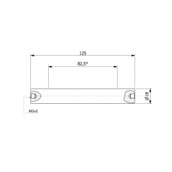 Wałek (pręt) magnetyczny wodoszczelny 18 x 125 / 2 x M5w / N52 - 002