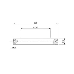 Wałek (pręt) magnetyczny wodoszczelny 18 x 125 / 2 x M5w / N52 - 002