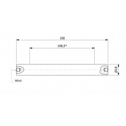 Wałek (pręt) magnetyczny wodoszczelny 18 x 150 / 2 x M5w / N52 - 002