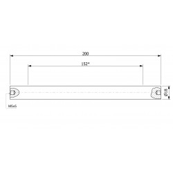 Wałek (pręt) magnetyczny wodoszczelny 18 x 200 / 2 x M5w / N52 - 002