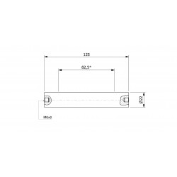 Wałek (pręt) magnetyczny wodoszczelny 22 x 125 / 2 x M6w / N52 - 002