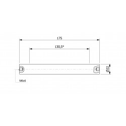 Wałek (pręt) magnetyczny wodoszczelny 22 x 175 / 2 x M6w / N52 - 002