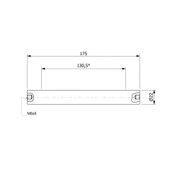 Wałek (pręt) magnetyczny wodoszczelny 22 x 175 / 2 x M6w / N52 - 002