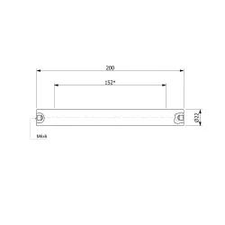 Wałek (pręt) magnetyczny wodoszczelny 22 x 200 / 2 x M6w / N52 - 002