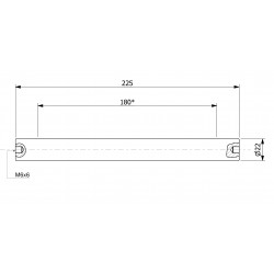 Wałek (pręt) magnetyczny wodoszczelny 22 x 225 / 2 x M6w / N52 - 002