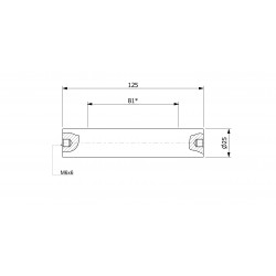 Wałek (pręt) magnetyczny wodoszczelny 25 x 125 / 2 x M6w / N52 - 002