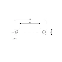 Wałek (pręt) magnetyczny wodoszczelny 25 x 125 / 2 x M6w / N52 - 002