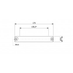 Wałek (pręt) magnetyczny wodoszczelny 25 x 175 / 2 x M6w / N52 - 002